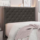 Cabeceira King 1 95m Toledo Suede - Pallazio - Cinza