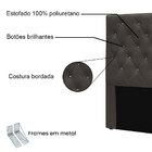 Cabeceira King 1 95m Toledo Suede - Pallazio - Cinza
