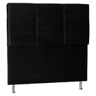Cabeceira King 1 95m Tóquio Suede Preto - Pallazio