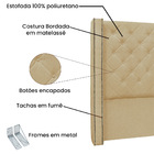 Cabeceira King 1 95m Vicenza Linho Dourado - Pallazio