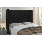 Cabeceira King 1 95m Vicenza Suede Preto - Pallazio