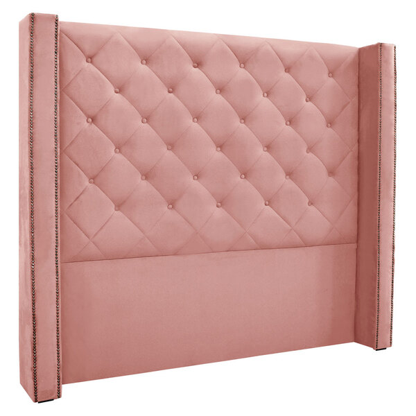 Cabeceira King 1 95m Vicenza Veludo Rosa - Pallazio
