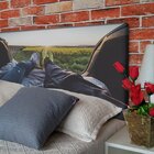 Cabeceira King  Suede Estampado Ferias Painel Cama Box 195 X