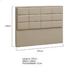 Cabeceira King  Tallin P04 195 Cm Suede - Amarena Móveis - Be