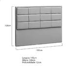 Cabeceira King  Tallin P04 195 Cm Suede - Amarena Móveis - Ci