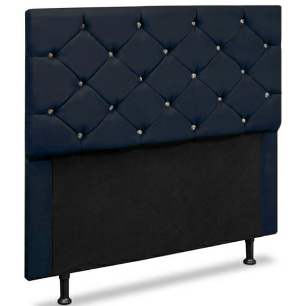 Cabeceira King Alemanha 195 Cm Suede Azul Marinho - D A Decor