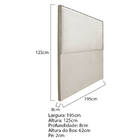 Cabeceira King Bali P02 195 Cm Para Cama Box Suede - Amarena