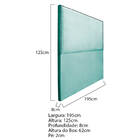 Cabeceira King Bali P02 195 Cm Para Cama Box Suede - Doce Son