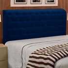 Cabeceira King Brenda 195 Cm Suede Azul Marinho - D A Decor
