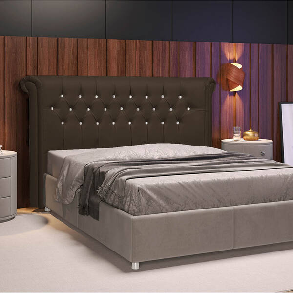 Cabeceira King Brescia P04 195 Cm Suede - Doce Sonho Móveis -