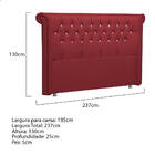 Cabeceira King Brescia P04 195 Cm Suede - Doce Sonho Móveis -