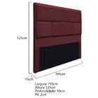 Cabeceira King Brick P02 195 Cm Para Cama Box Corano - Amaren