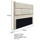 Cabeceira King Brick P02 195 Cm Para Cama Box Corano - Doce S