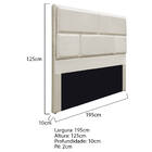 Cabeceira King Brick P02 195 Cm Para Cama Box Linho - Doce So