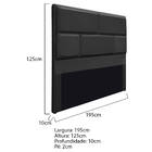 Cabeceira King Brick P02 195 Cm Para Cama Box Suede - Amarena