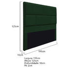 Cabeceira King Brick P02 195 Cm Para Cama Box Suede - Amarena