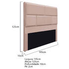 Cabeceira King Brick P02 195 Cm Para Cama Box Suede - Amarena