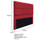 Cabeceira King Brick P02 195 Cm Para Cama Box Suede - Doce So