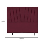 Cabeceira King Cama  Box Estofada 195 Cm Antonella Suede Bordô