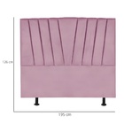 Cabeceira King Cama  Box Estofada 195 Cm Antonella Suede Rosa