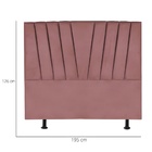 Cabeceira King Cama  Box Estofada 195 Cm Emma Suede Rosé