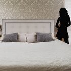 Cabeceira King Cama Box Veneza Diamond 10 Linho 195 X 60 Bege