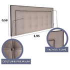 Cabeceira King Cama Box Veneza Diamond 10 Linho 195 X 60 Bege