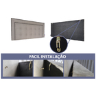 Cabeceira King Cama Box Veneza Diamond 10 Linho Bege 195 X 60