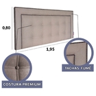 Cabeceira King Cama Box Veneza Diamond 10 Linho Bege 195 X 80