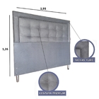 Cabeceira King Cama Box Veneza Diamond 10 Suede Liso 195 X 12