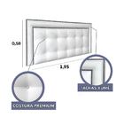 Cabeceira King Cama Box Veneza Diamond 10 Suede Liso 195 X 60