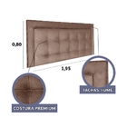 Cabeceira King Cama Box Veneza Diamond 10 Suede Liso 195 X 80