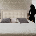 Cabeceira King Cama Box Veneza Diamond 10 Suede Liso Bege 195