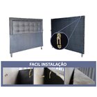 Cabeceira King Cama Box Veneza Diamond 10 Suede Liso Cinza 19