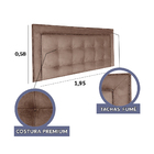 Cabeceira King Cama Box Veneza Diamond 10 Suede Liso Mascavo