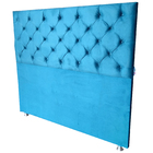Cabeceira King Capitone Suede Azul Turquesa 195 X 120 Rbl