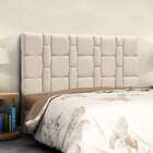 Cabeceira King Carlotta Suede Bege