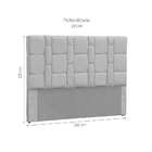 Cabeceira King Carlotta Suede Cinza