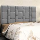 Cabeceira King Carlotta Suede Cinza