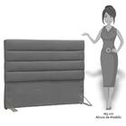 Cabeceira King Cinza 195cm E 2 Mesas De Cabeceira Branco