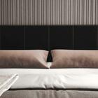 Cabeceira King Clara 1.95 Almofadada Sued Preto