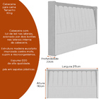 Cabeceira King Com Led Yeon Courino Marrom / Linho Off White