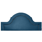 Cabeceira King Com Tachas Estilo Provençal Suede Azul Royal 1