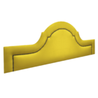 Cabeceira King Com Tachas Provence Corino Amarelo 195 X 60