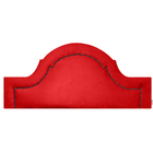 Cabeceira King Com Tachas Provence Suede Liso Vermelho 195 X
