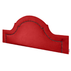 Cabeceira King Com Tachas Provence Suede Liso Vermelho 195 X
