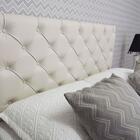 Cabeceira King Corino Bege Botonê 10 195 X 60 Rbl