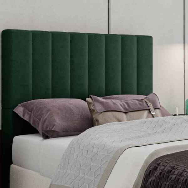 Cabeceira King Dubai - Veludo - Palladium Decor Verde Musgo