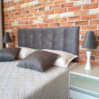 Cabeceira King Durasi 15 Suede Amassado Cinza 195 X 60 Rbl