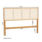 Cabeceira King Em Madeira Maciça E Palha Natural Viena Mel